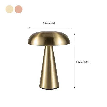 Contemporary Brass Table Lamp Rechargeable Power for Home #size