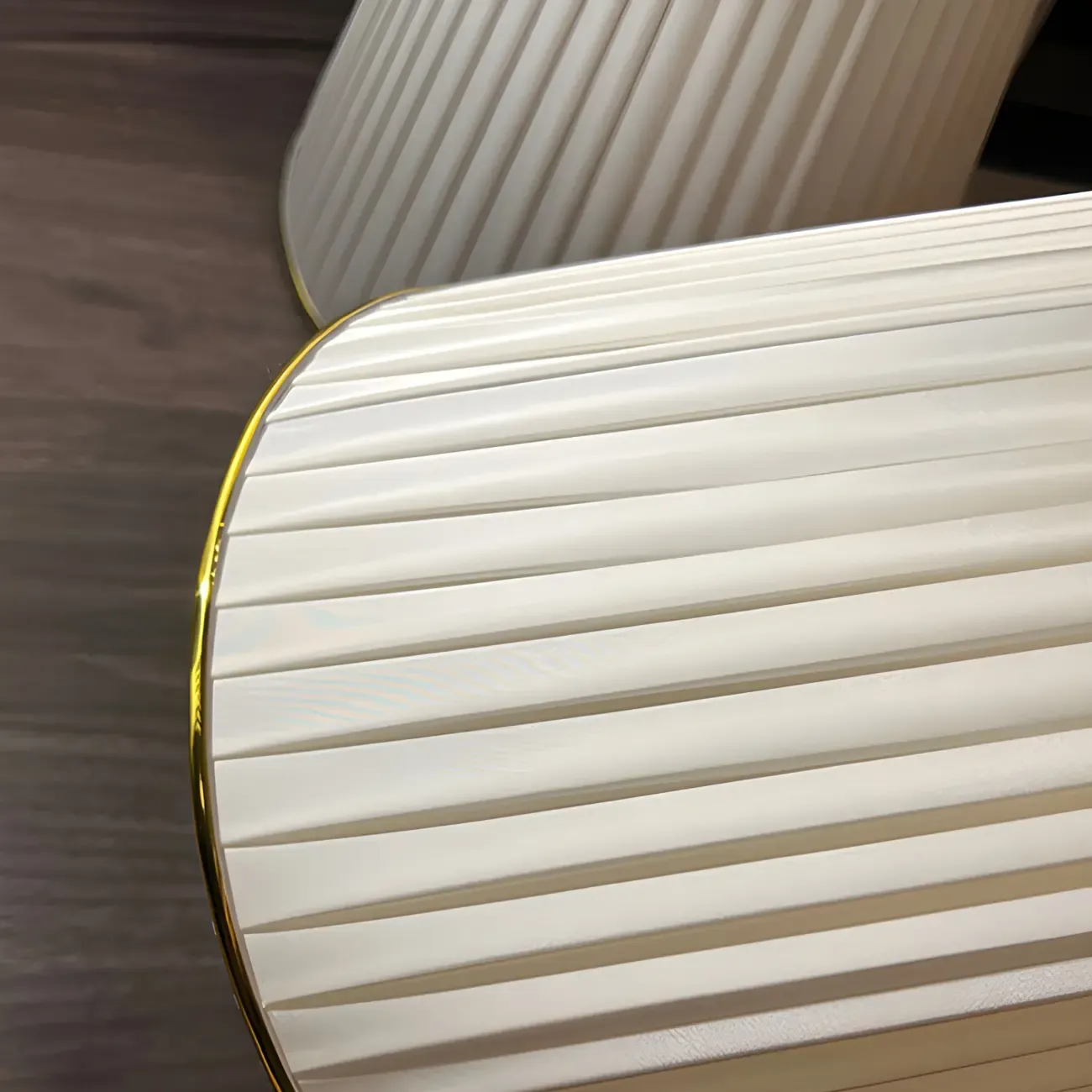 Elegant Pleated Shade Crystal Table Lamp for Living Room Image - 6