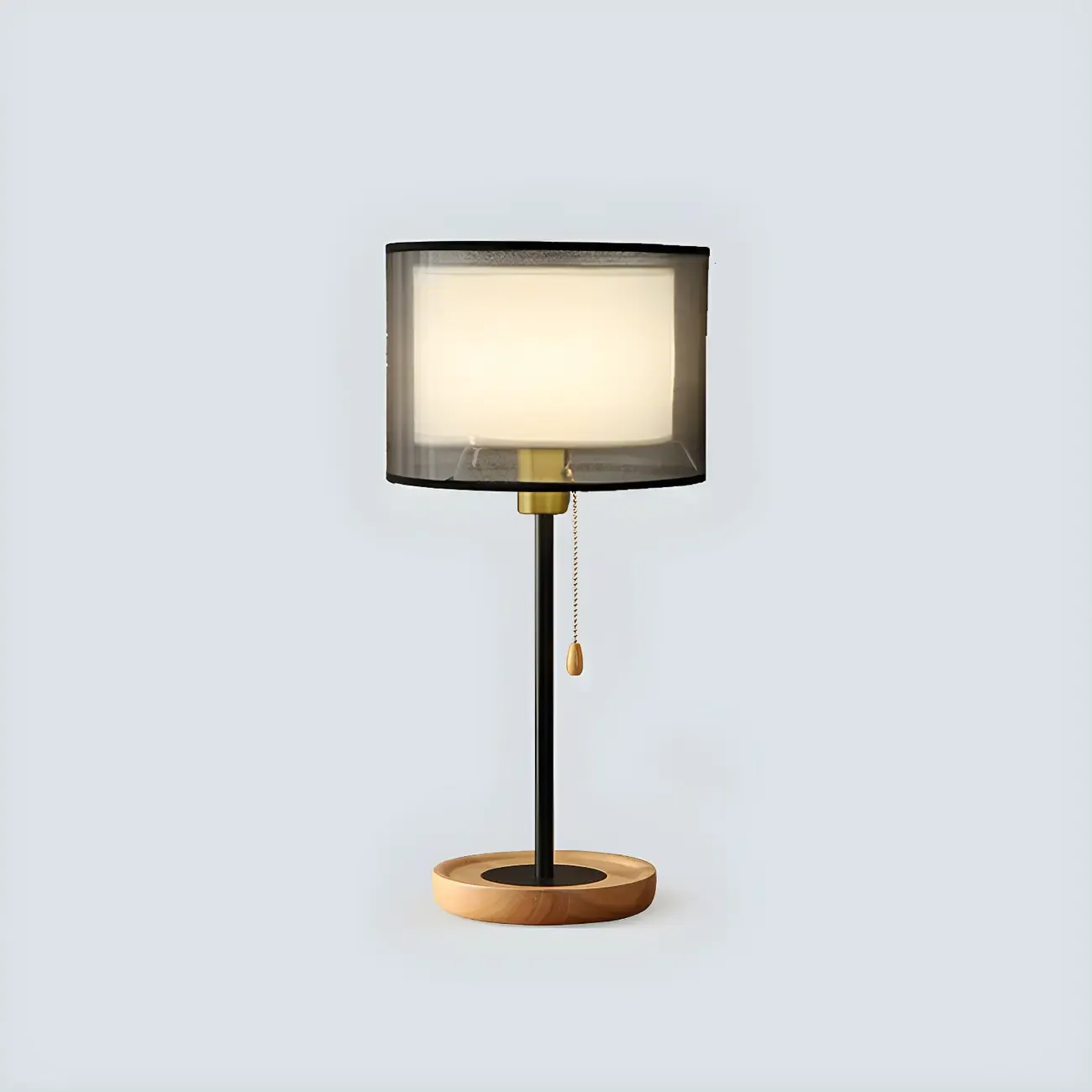 Modern Geometric Table Lamp Pull Chain Switch for Residential Image - 6