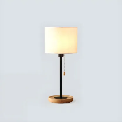 Modern Geometric Table Lamp Pull Chain Switch for Residential Image - 8