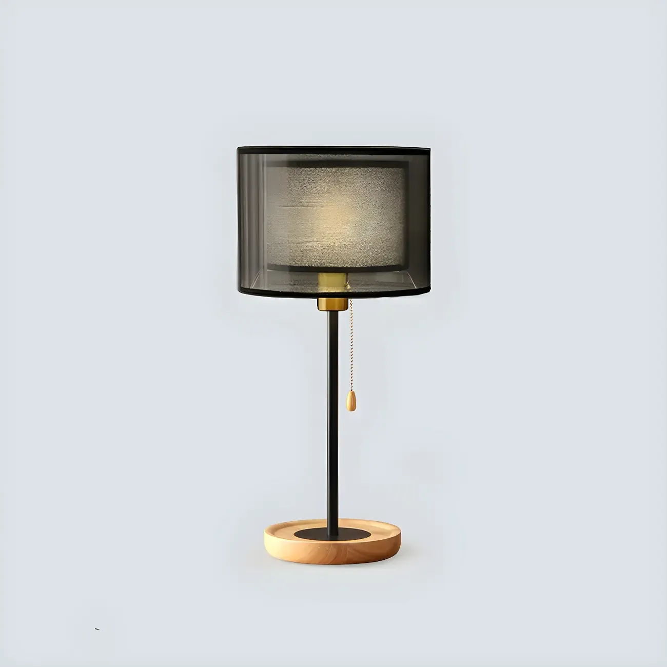 Modern Geometric Table Lamp Pull Chain Switch for Residential Image - 9