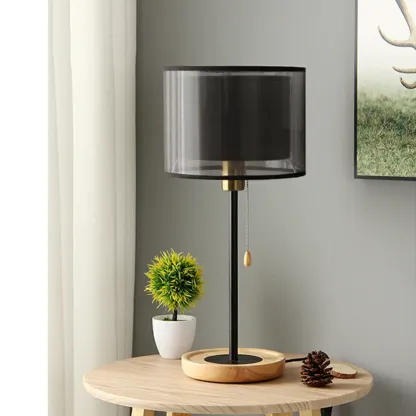 Modern Geometric Table Lamp Pull Chain Switch for Residential Image - 15