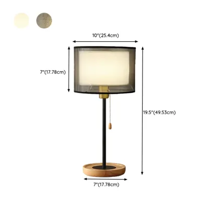 Modern Geometric Table Lamp Pull Chain Switch for Residential #size