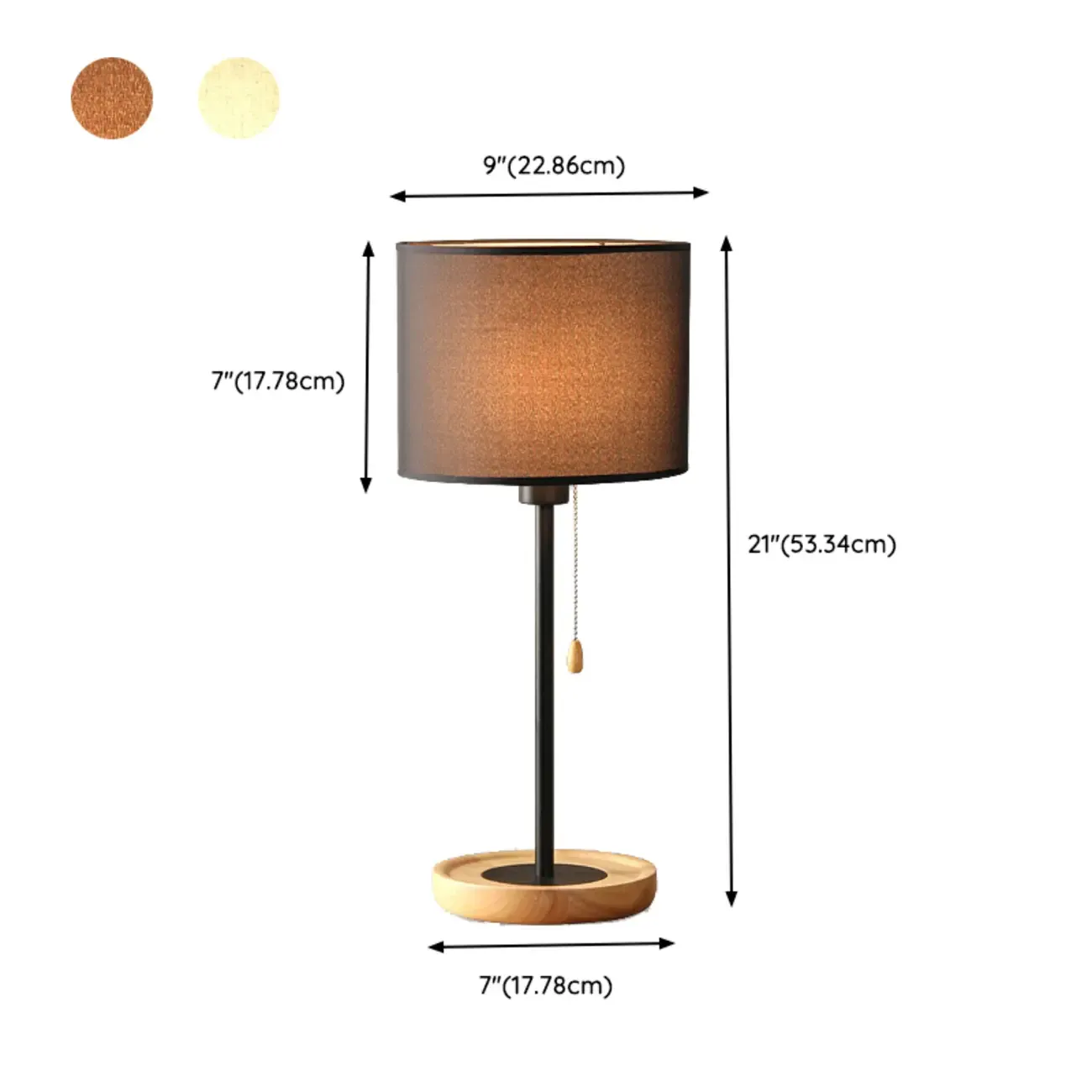 Modern Geometric Table Lamp Pull Chain Switch for Residential Image - 20
