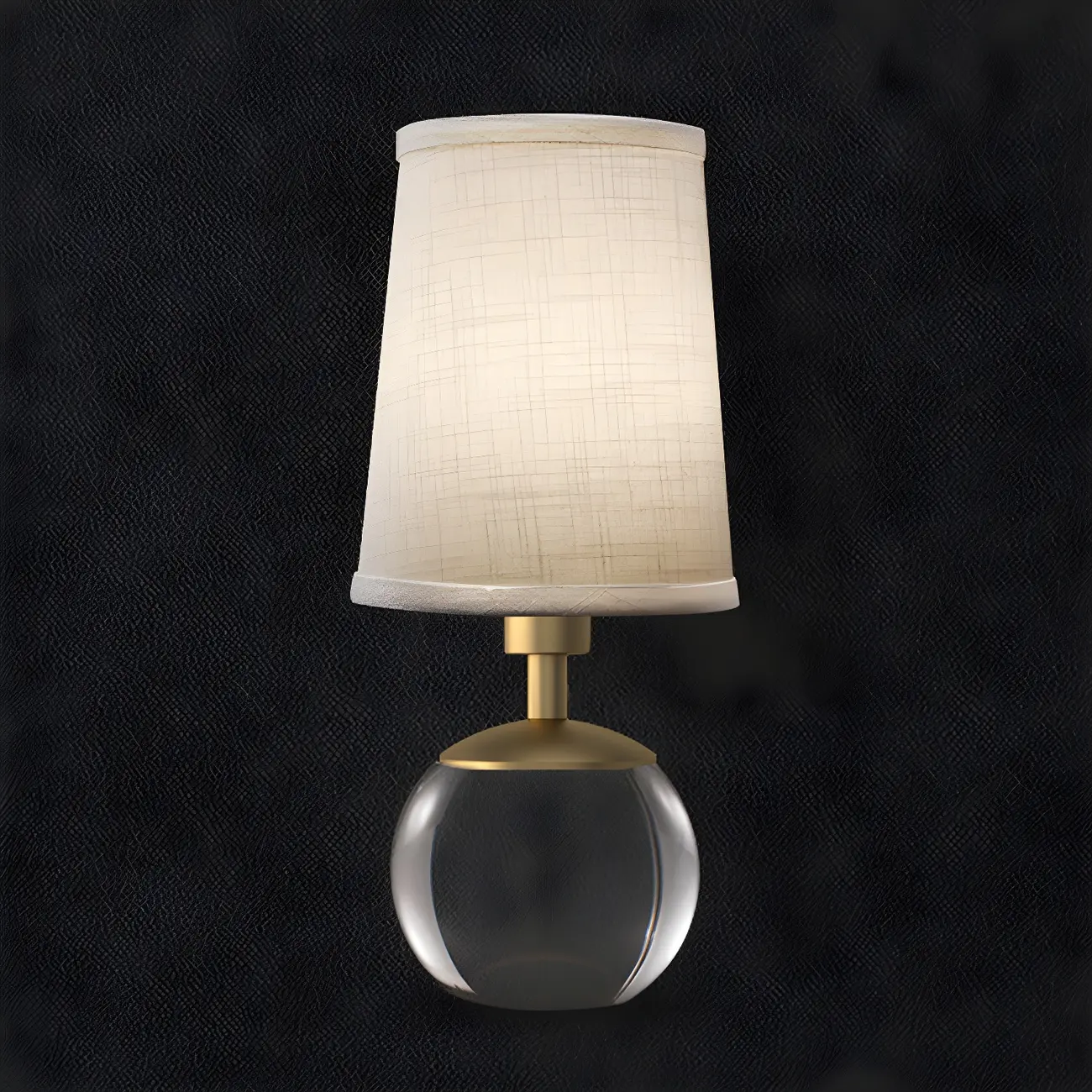 Elegant Clear Glass Bedside Lamp White Geomatric Shade Image - 6 | homeyfad