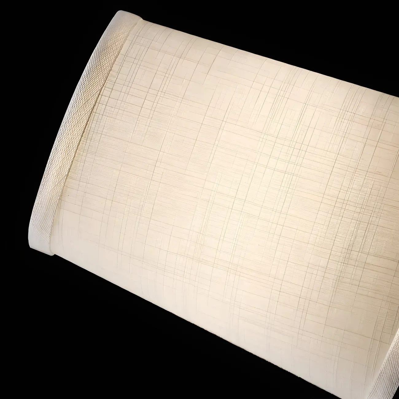 Elegant Clear Glass Bedside Lamp White Geomatric Shade Image - 8