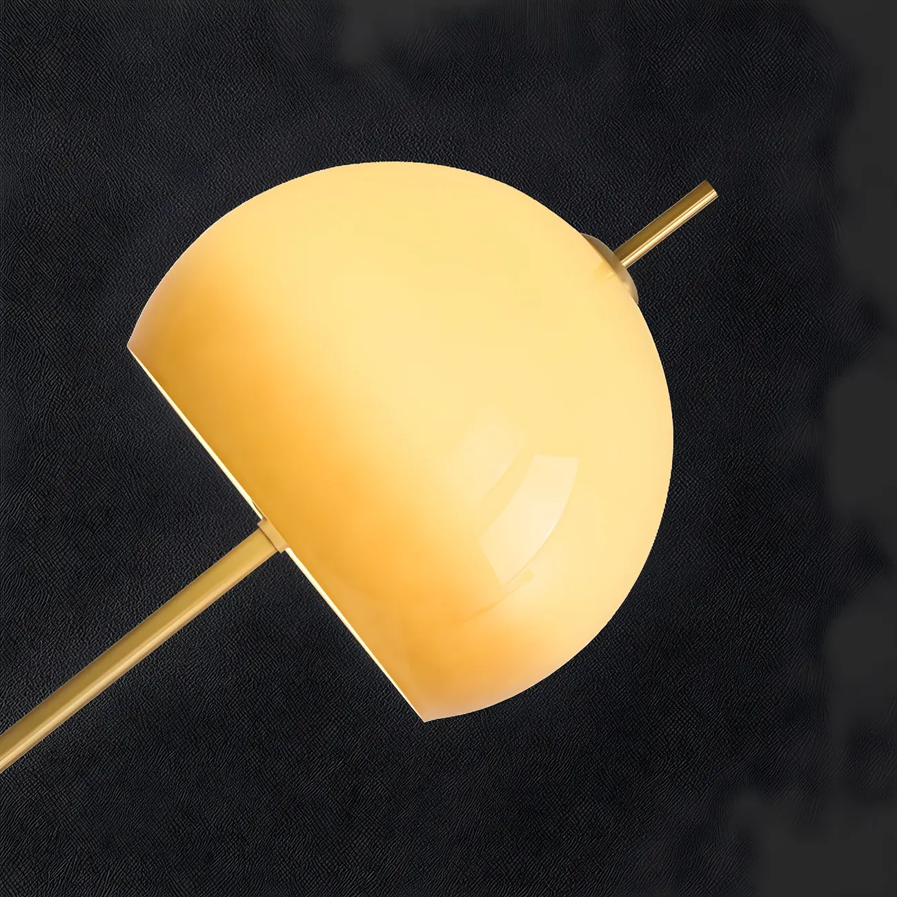 Nordic Orange Glass Dome Gold Bedside Lamp Image - 7 | homeyfad