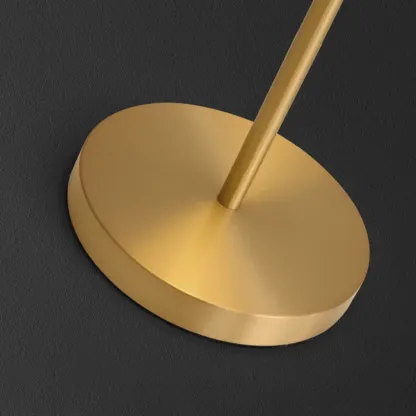 Nordic Orange Glass Dome Gold Bedside Lamp Image - 8