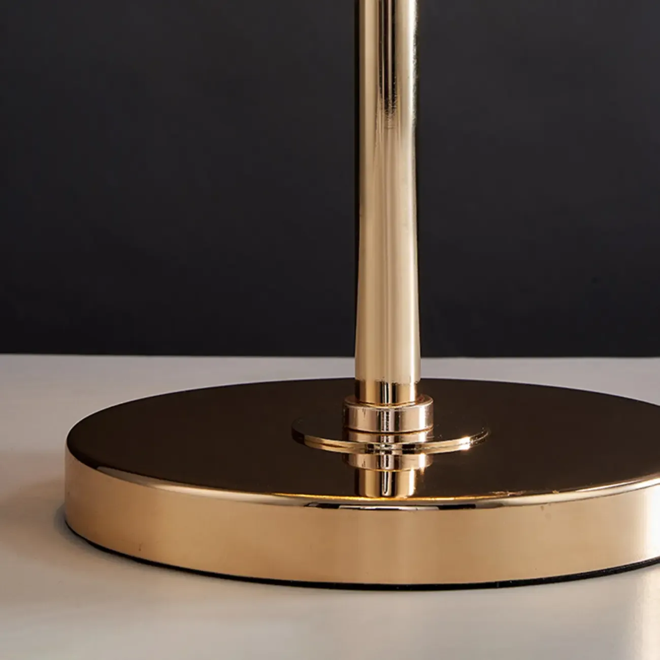 Glamorous Geometric Crystal Table Lamp Golden for Living Room Image - 9