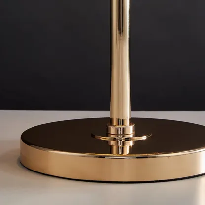 Glamorous Geometric Crystal Table Lamp Golden for Living Room Image - 9