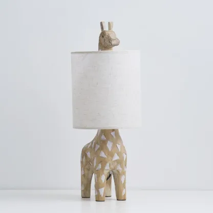 Nordic Animal Shape Wooden Table Lamp for Living Room Image - 2
