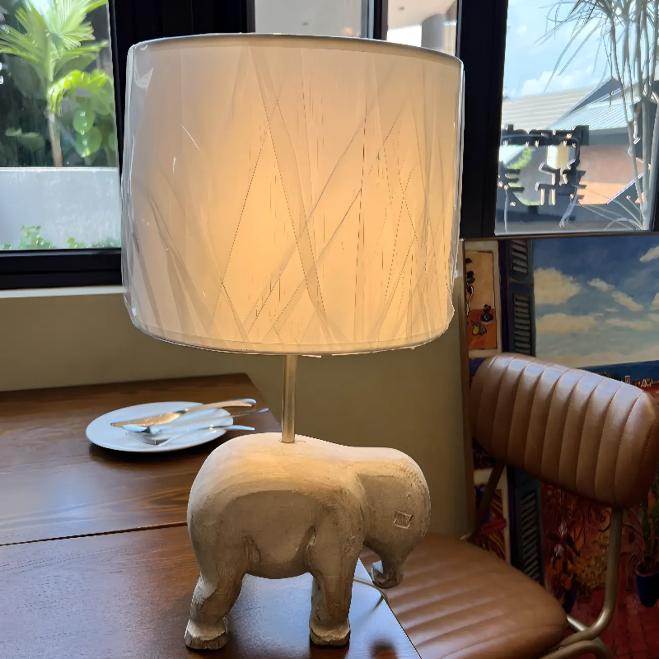 Nordic Animal Shape Wooden Table Lamp for Living Room Image - 6 | homeyfad