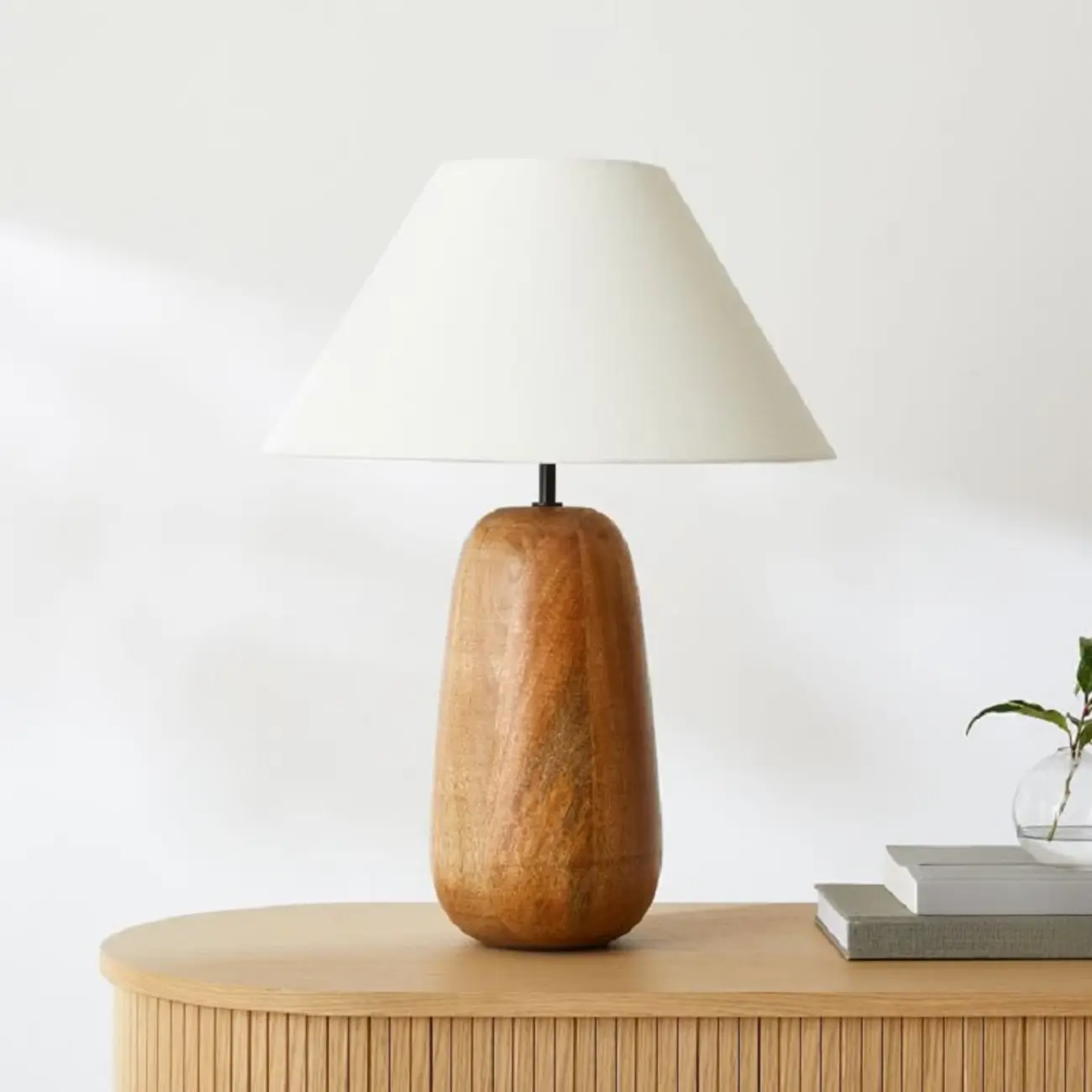 Rustic Wooden White Table Lamp Plug-in for Residential Image - 5 | homeyfad