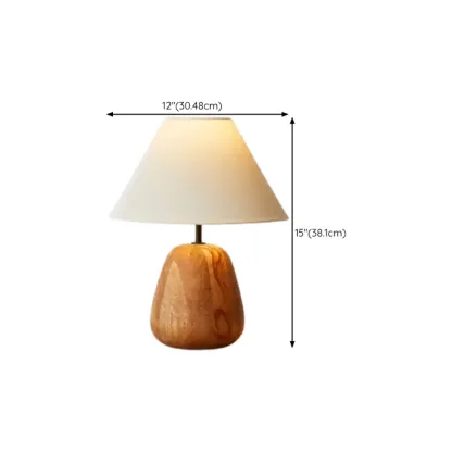 Rustic Wooden White Table Lamp Plug-in for Residential #size