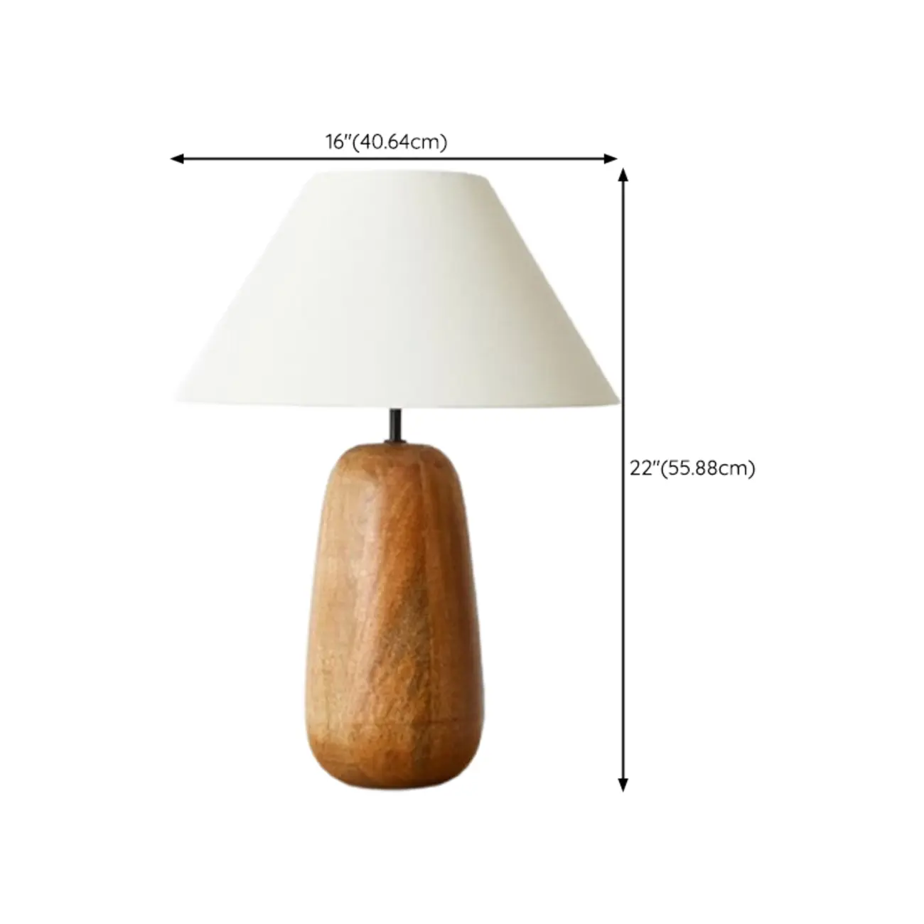 Rustic Wooden White Table Lamp Plug-in for Residential Image - 13 | homeyfad