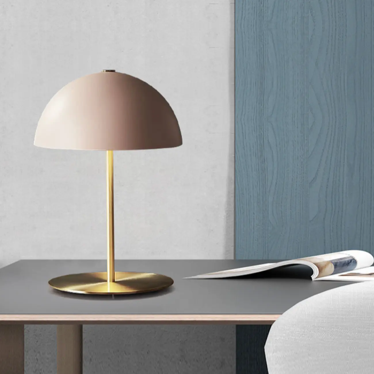Simplistic Dome Shade Gold Table Lamp for Residential Image - 6 | homeyfad