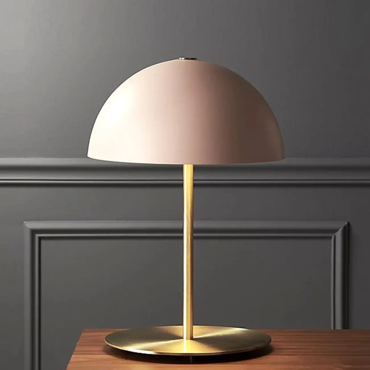 Simplistic Dome Shade Gold Table Lamp for Residential Image - 7 | homeyfad