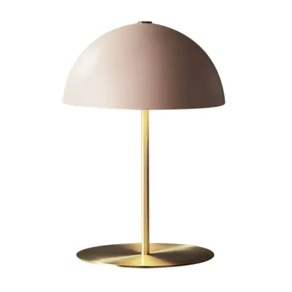 Simplistic Dome Shade Gold Table Lamp for Residential Image - 9