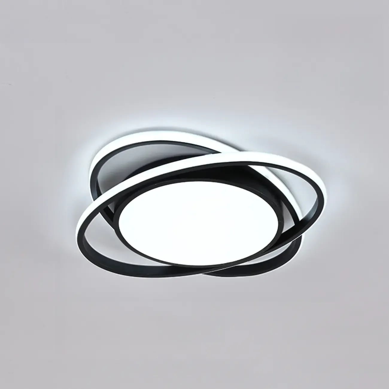Modern Circular Flush Ceiling Light for Living Room Ambiance Image - 6
