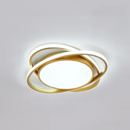 Modern Circular Flush Ceiling Light for Living Room Ambiance Image - 8