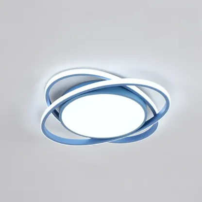 Modern Circular Flush Ceiling Light for Living Room Ambiance Image - 9