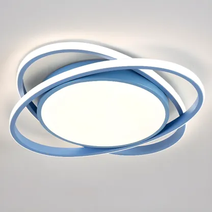 Modern Circular Flush Ceiling Light for Living Room Ambiance Image - 10