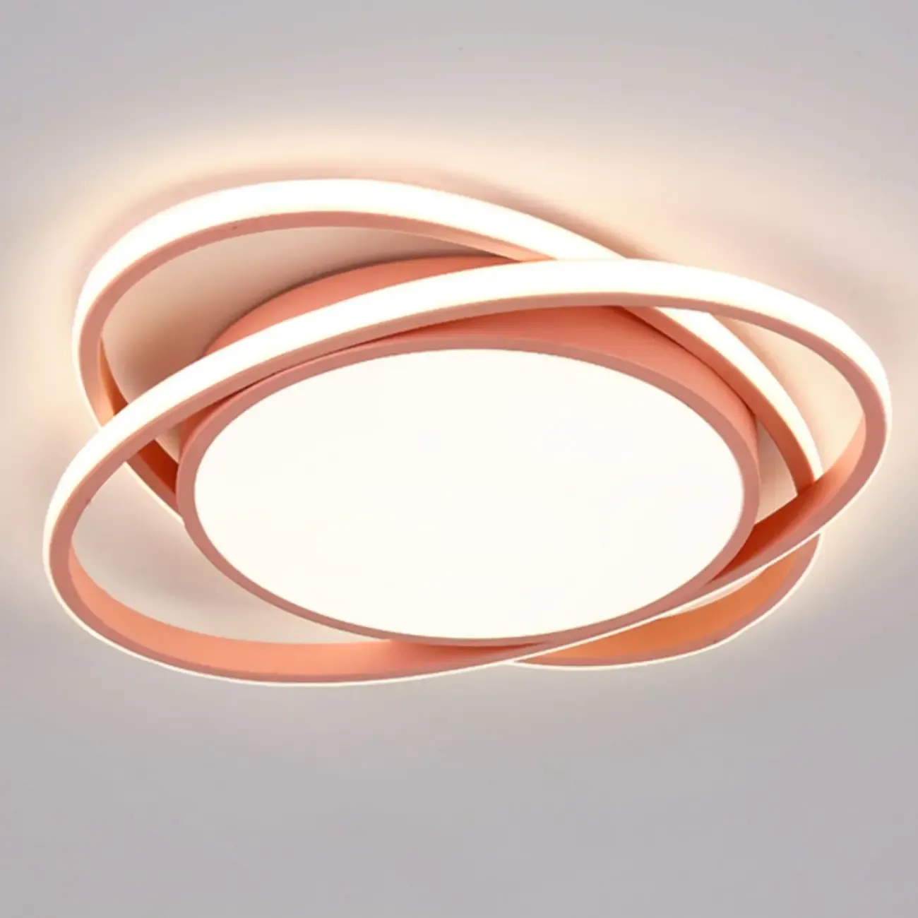 Modern Circular Flush Ceiling Light for Living Room Ambiance Image - 12