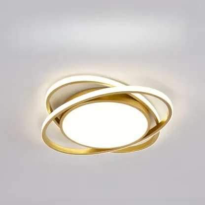 Modern Circular Flush Ceiling Light for Living Room Ambiance Image - 17