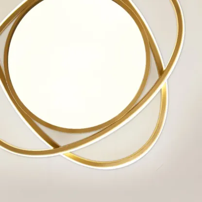 Modern Circular Flush Ceiling Light for Living Room Ambiance Image - 23