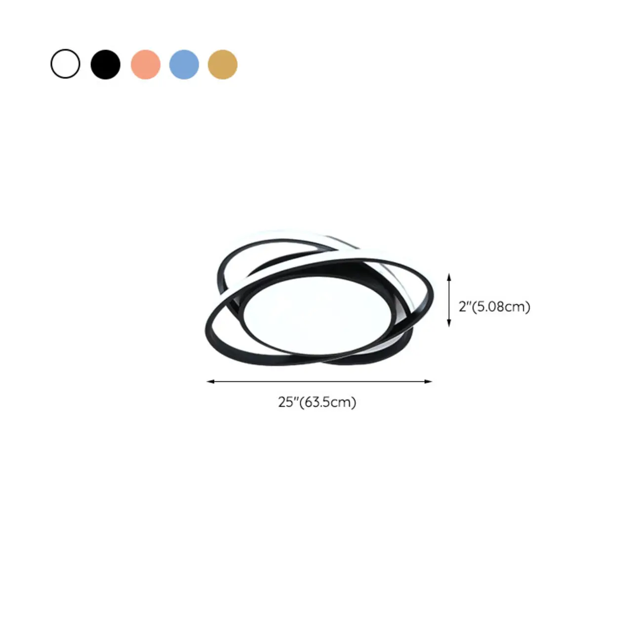 Modern Circular Flush Ceiling Light for Living Room Ambiance Image - 25 | homeyfad