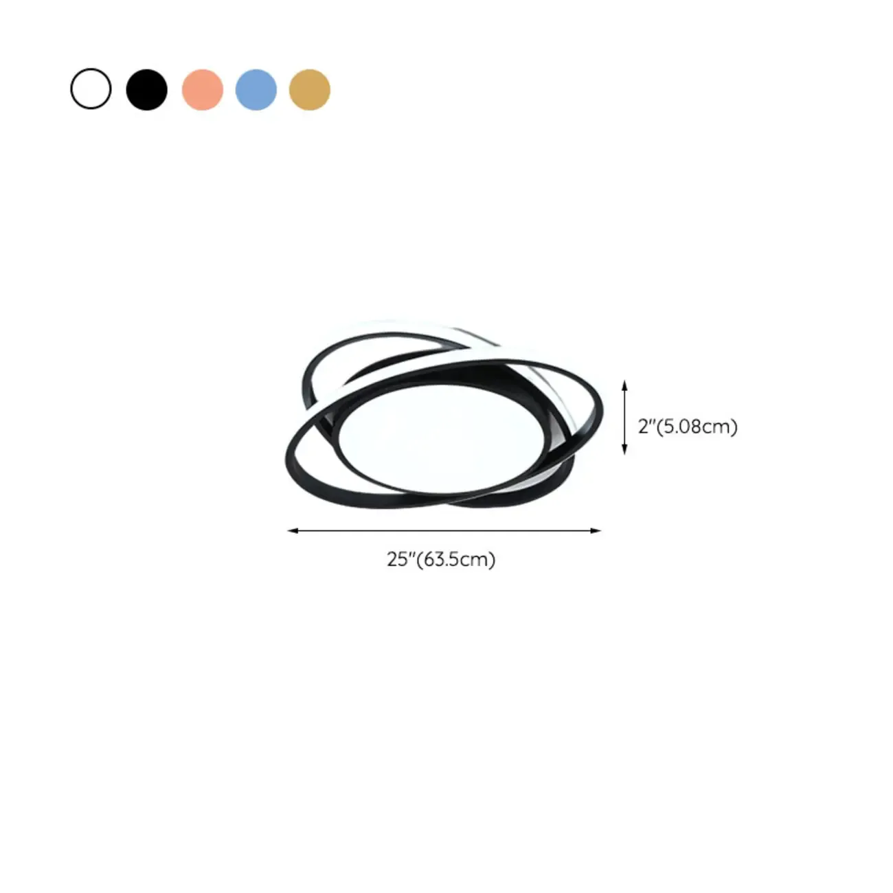 Modern Circular Flush Ceiling Light for Living Room Ambiance Image - 25