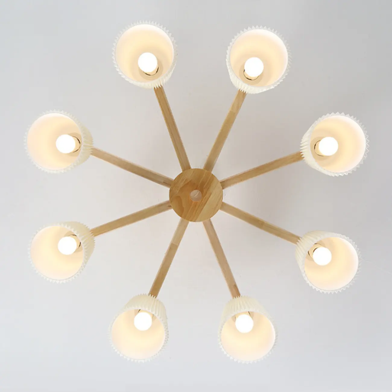 Cylinder Indoor Semi Flush Ceiling Light with Fabric Shade  Image - 11 | homeyfad