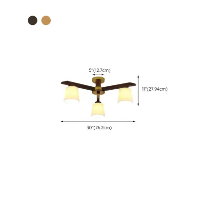 Cylinder Indoor Semi Flush Ceiling Light with Fabric Shade  #size