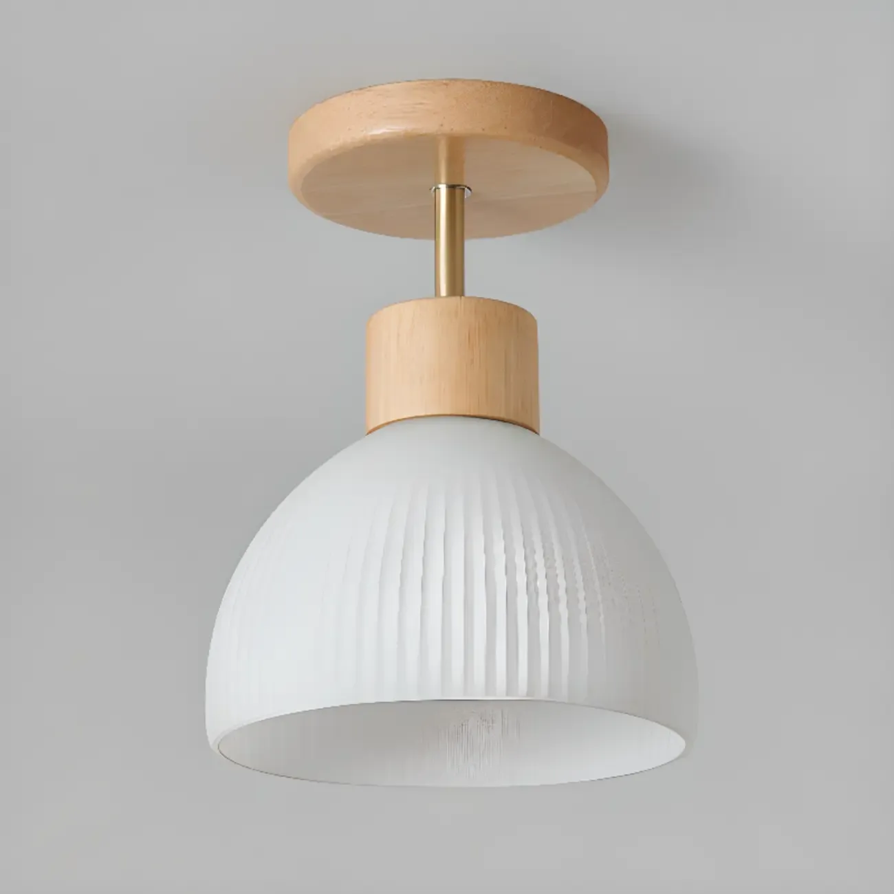 Modern Bowl LED Semi Flush Ceiling Light for Living Space Image - 6