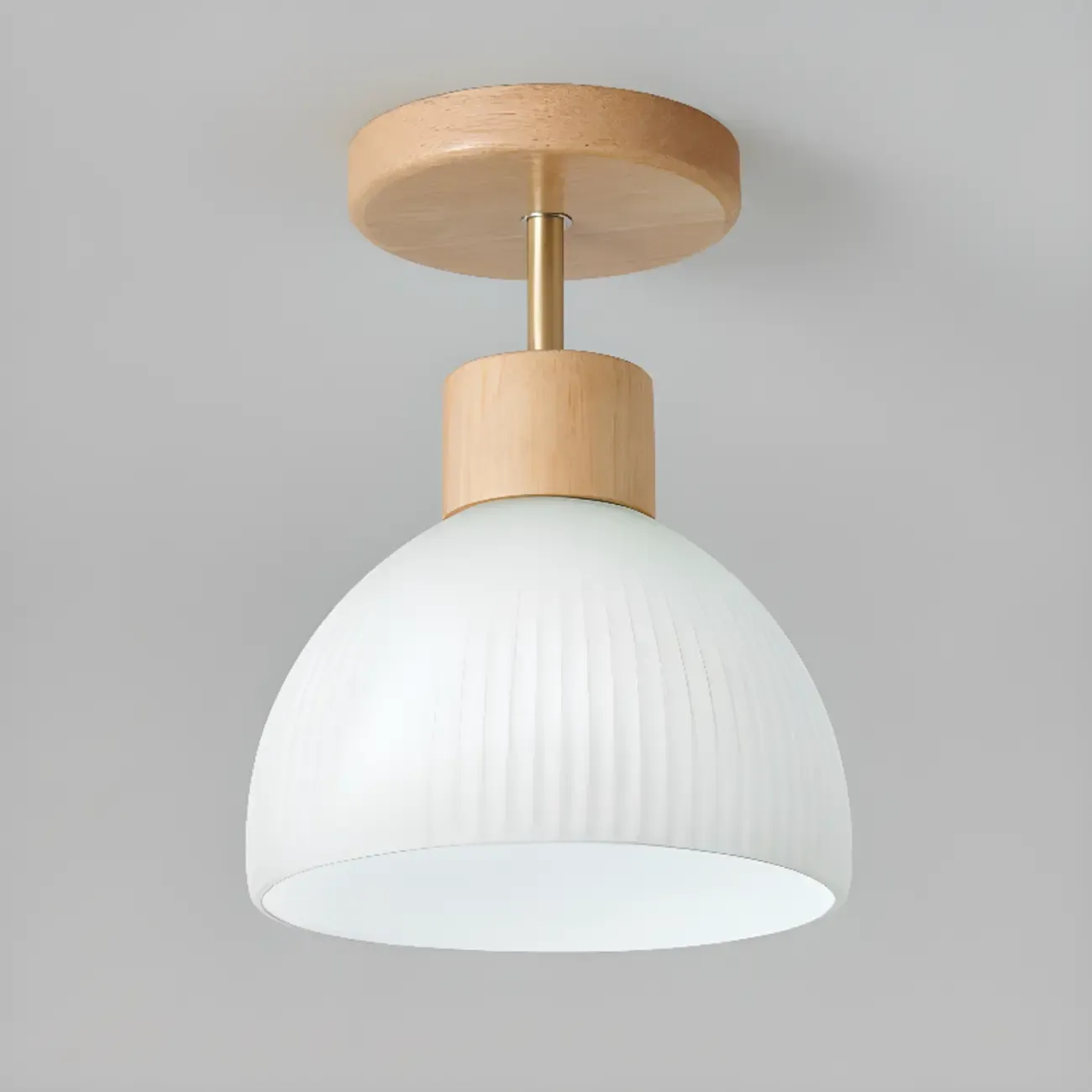 Modern Bowl LED Semi Flush Ceiling Light for Living Space Image - 7