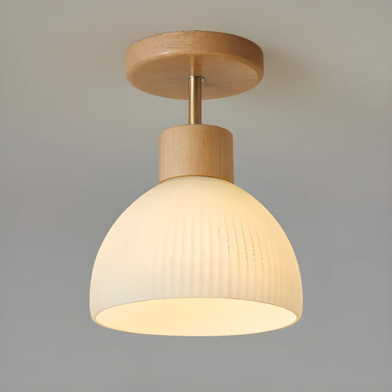 Modern Bowl LED Semi Flush Ceiling Light for Living Space Image - 8
