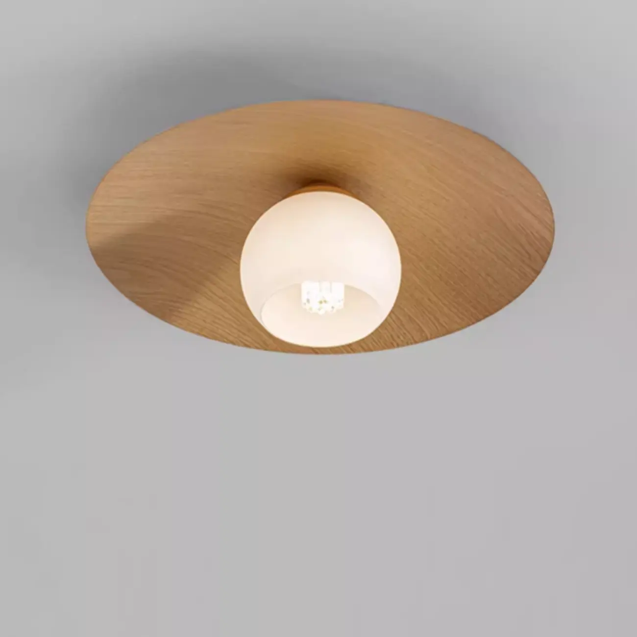 Mini Natural Finish Semi-Flush Ceiling Light for Living Room Image - 8 | homeyfad