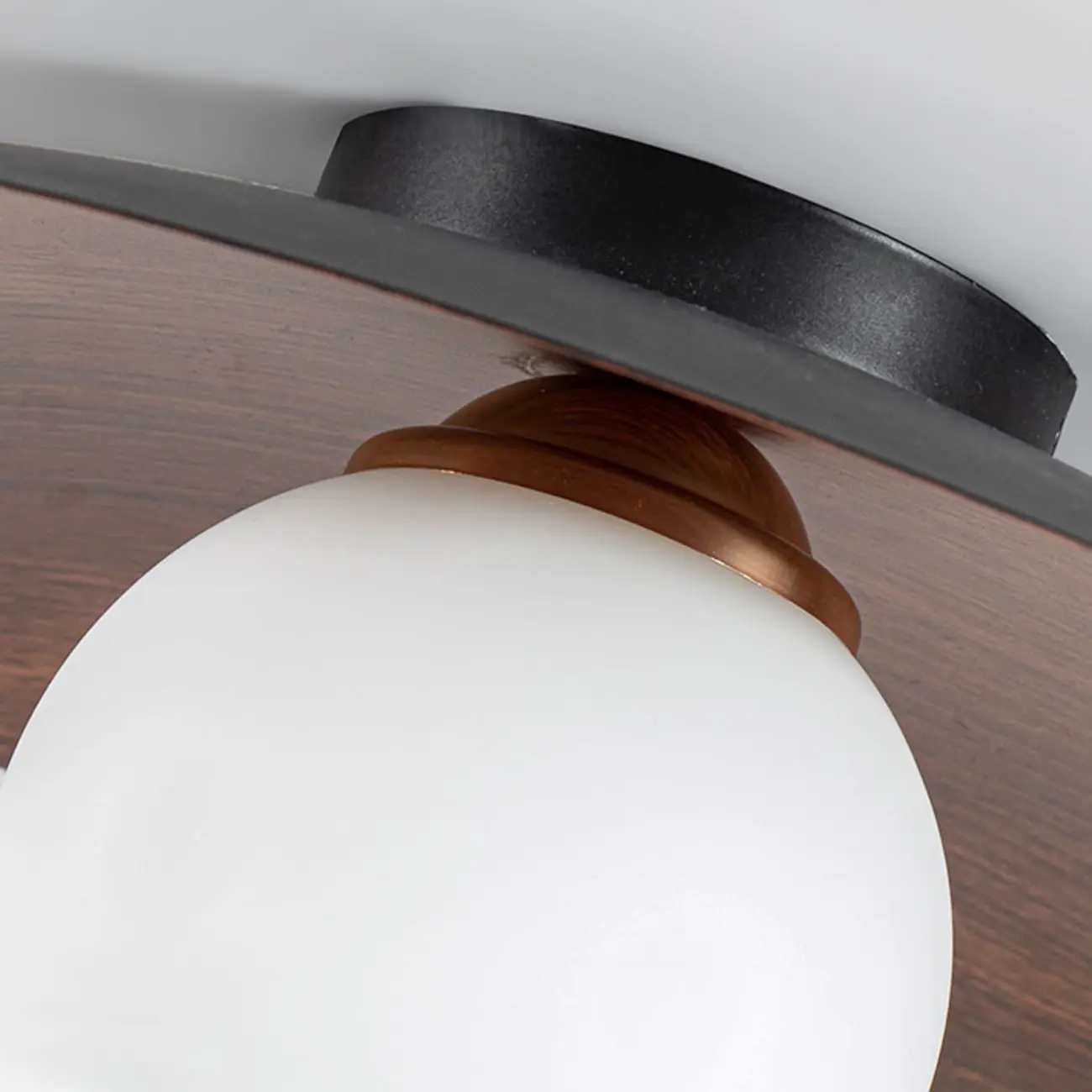 Mini Natural Finish Semi-Flush Ceiling Light for Living Room Image - 9 | homeyfad