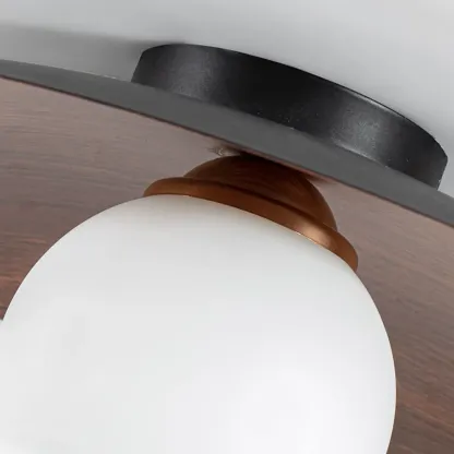 Mini Natural Finish Semi-Flush Ceiling Light for Living Room Image - 9