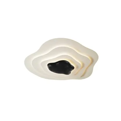 Modern Dimmable Tier Resin Flush Ceiling Light for Bedroom Image - 5