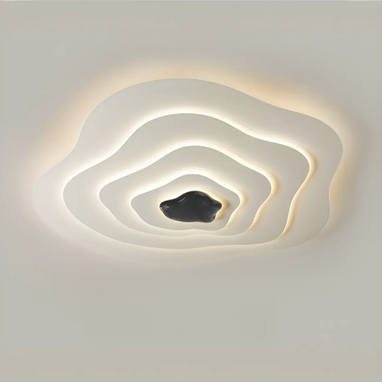Modern Dimmable Tier Resin Flush Ceiling Light for Bedroom Image - 8