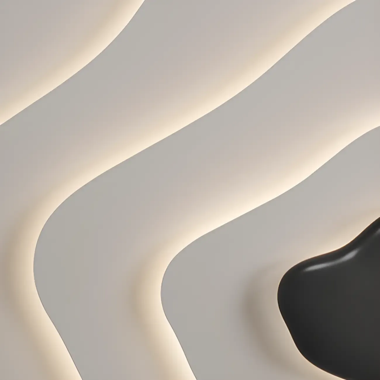 Modern Dimmable Tier Resin Flush Ceiling Light for Bedroom Image - 11