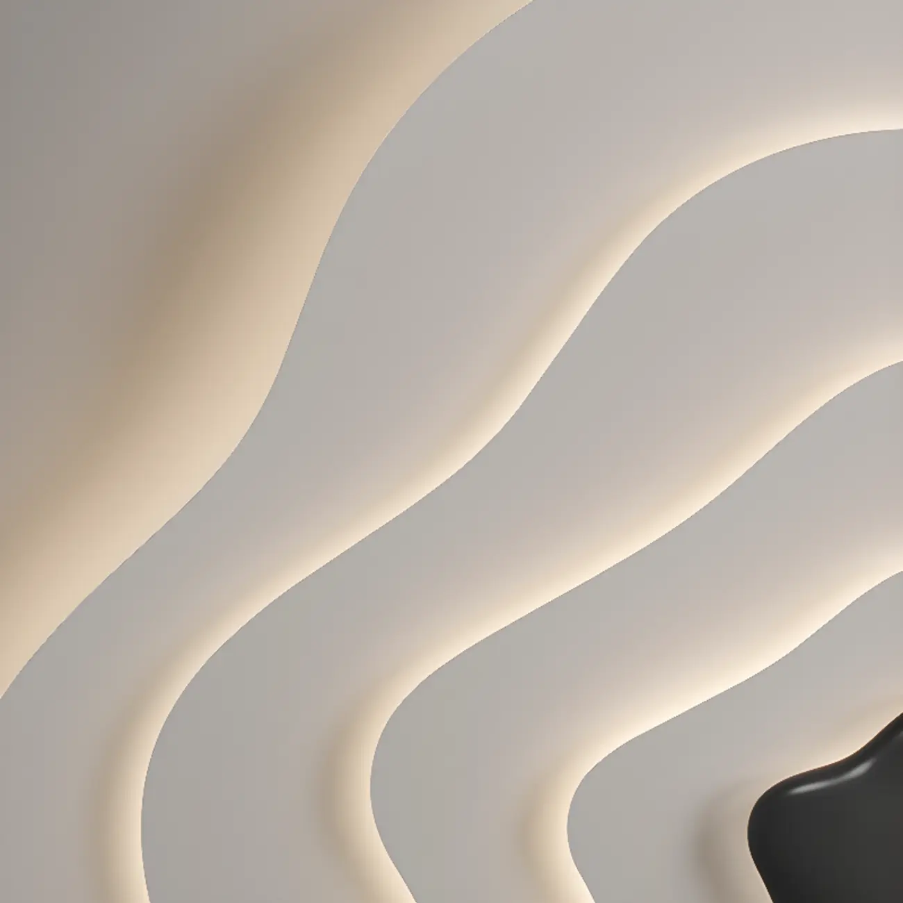 Modern Dimmable Tier Resin Flush Ceiling Light for Bedroom Image - 12 | homeyfad