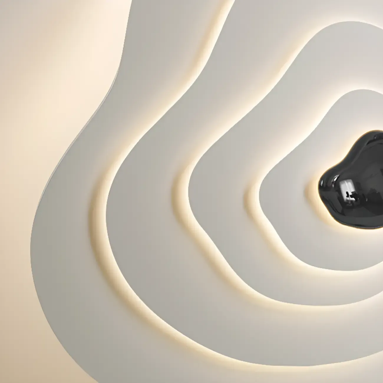 Modern Dimmable Tier Resin Flush Ceiling Light for Bedroom Image - 13