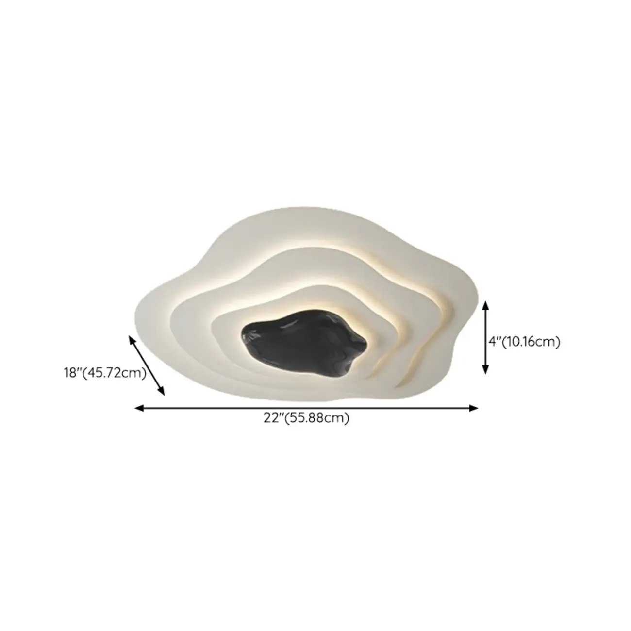 Modern Dimmable Tier Resin Flush Ceiling Light for Bedroom Image - 15