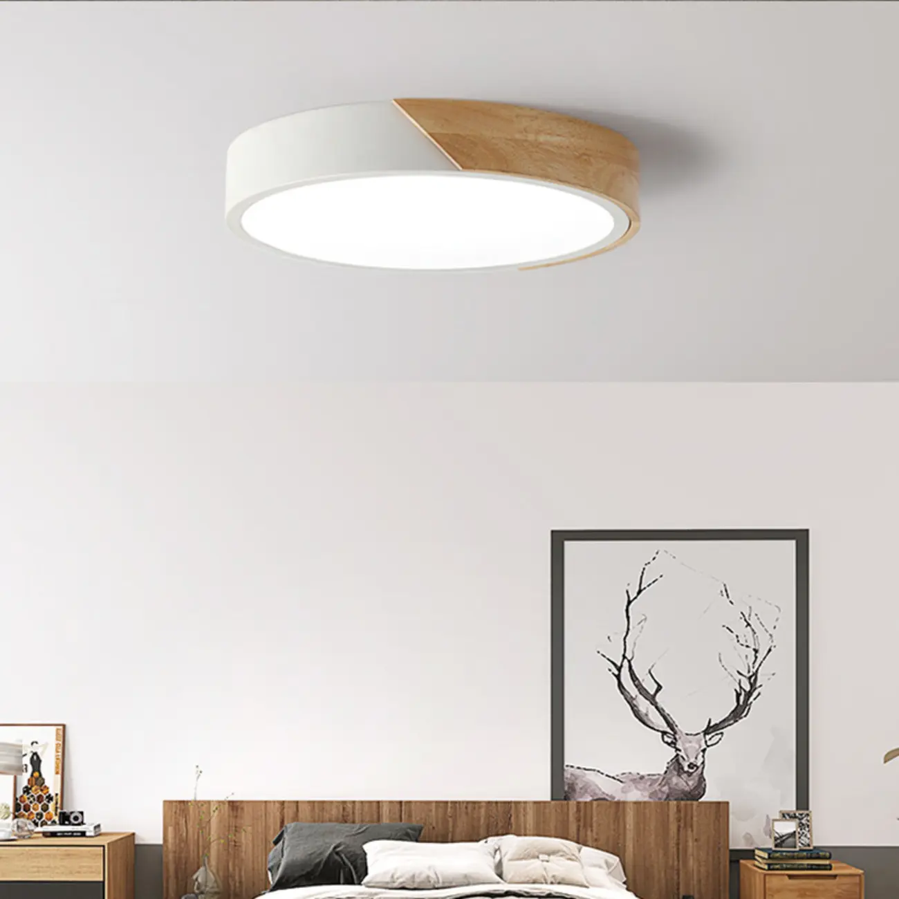 Circular Flush Mount LED Ceiling Light for Residential Use Image - 1 | homeyfad