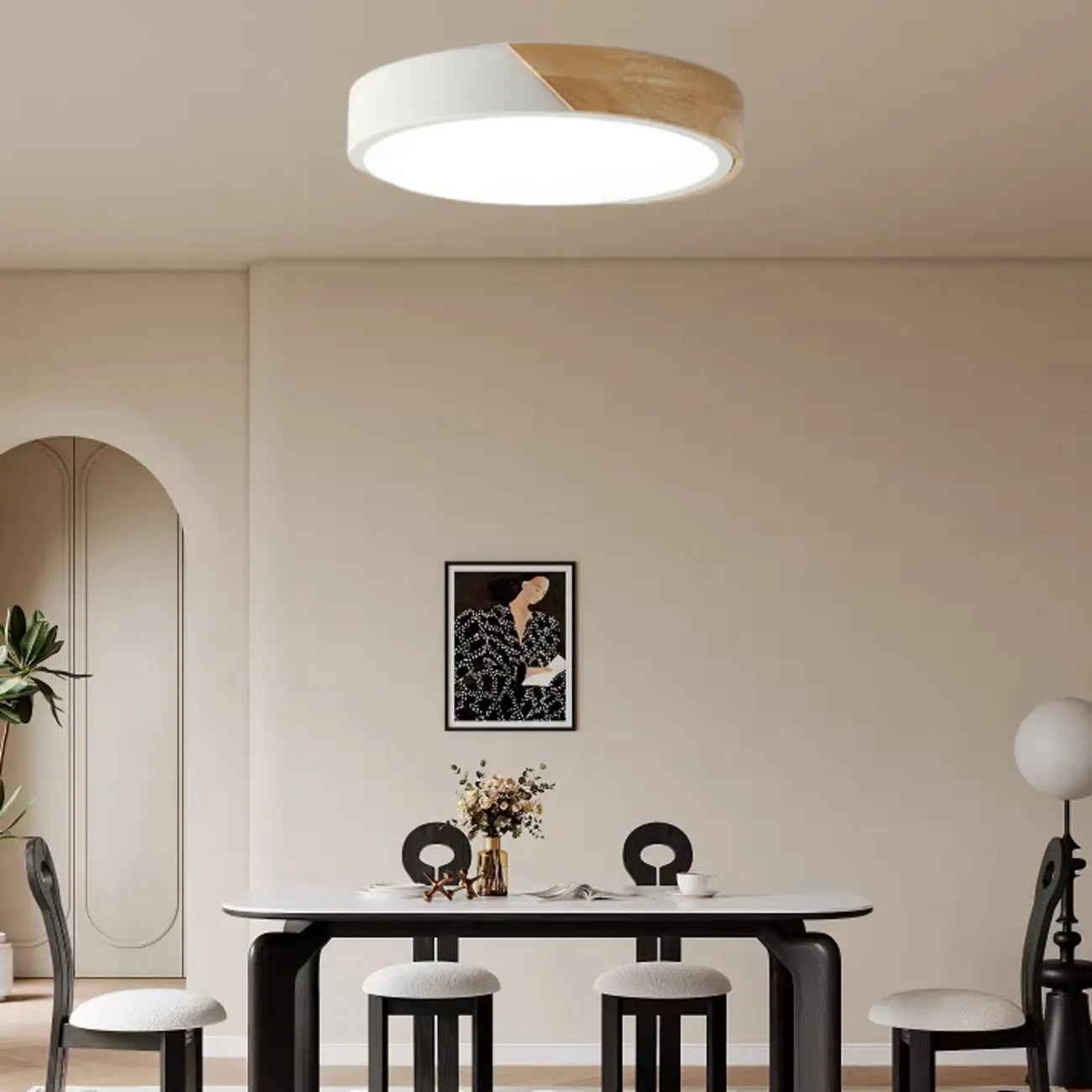 Circular Flush Mount LED Ceiling Light for Residential Use Image - 4 | homeyfad