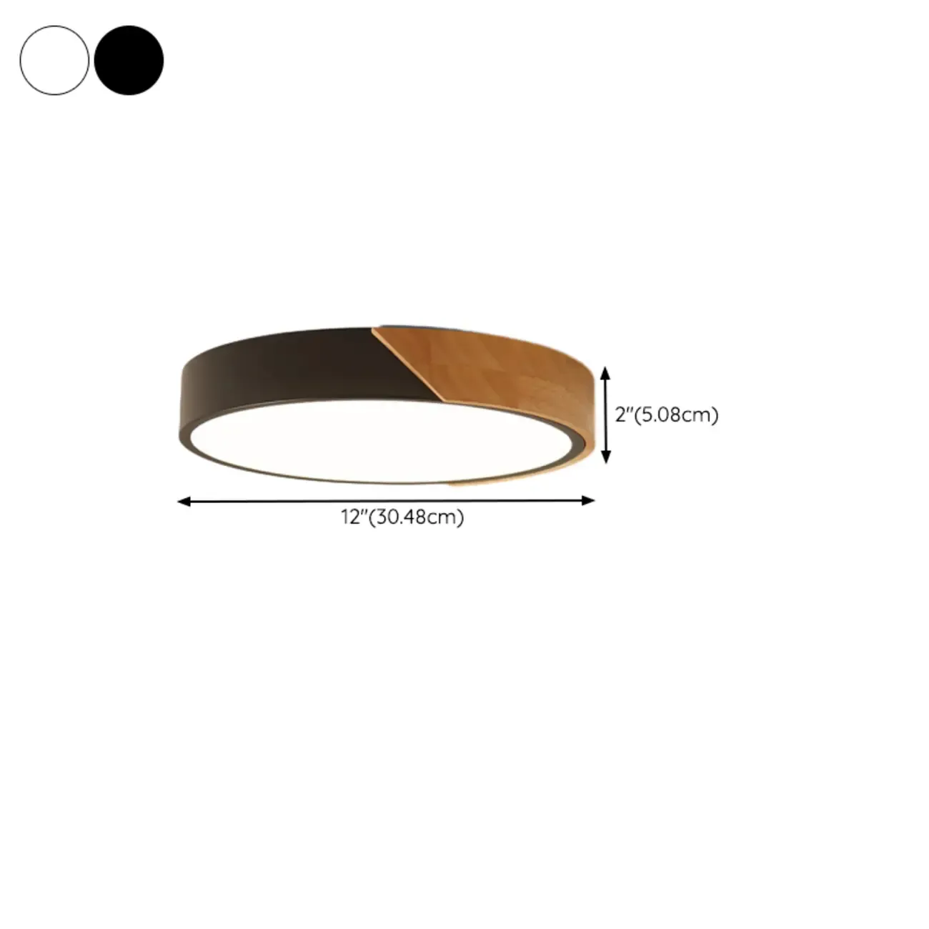 Circular Flush Mount LED Ceiling Light for Residential Use #size