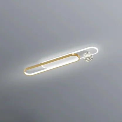 Dimmable Linear Indoor Ceiling Light with Glass Shade  Image - 4