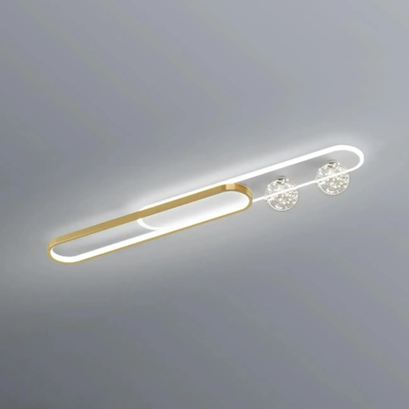 Dimmable Linear Indoor Ceiling Light with Glass Shade  Image - 7